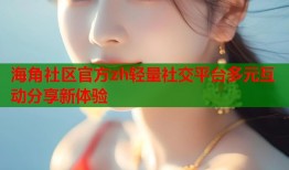 海角社区官方zh轻量社交平台多元互动分享新体验