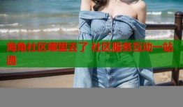 海角社区哪里去了 社区服务互动一站通