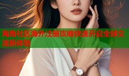 海角社区海外注册攻略快速开启全球交流新体验