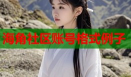 海角社区账号格式例子