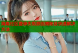 海角社区登录失败原因揭秘及快速解决方法