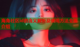 海角社区id的含义解析及使用方法全面介绍