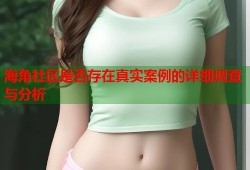 海角社区是否存在真实案例的详细调查与分析