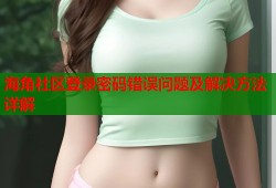 海角社区登录密码错误问题及解决方法详解