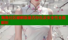 海角社区破解版是否存在及安全性全面解析