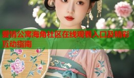 爱情公寓海角社区在线观看入口及精彩互动指南
